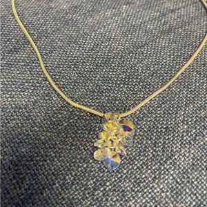 Elegant Gold Necklace with Crystal Pendant